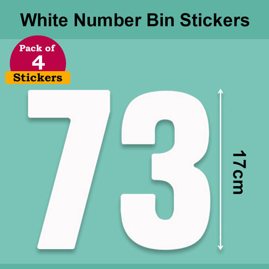 White Wheelie Bin Labels