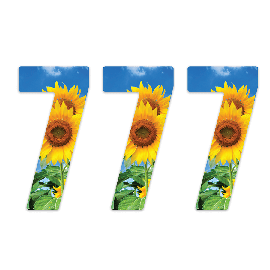 Sunflower Bin Number Stickers