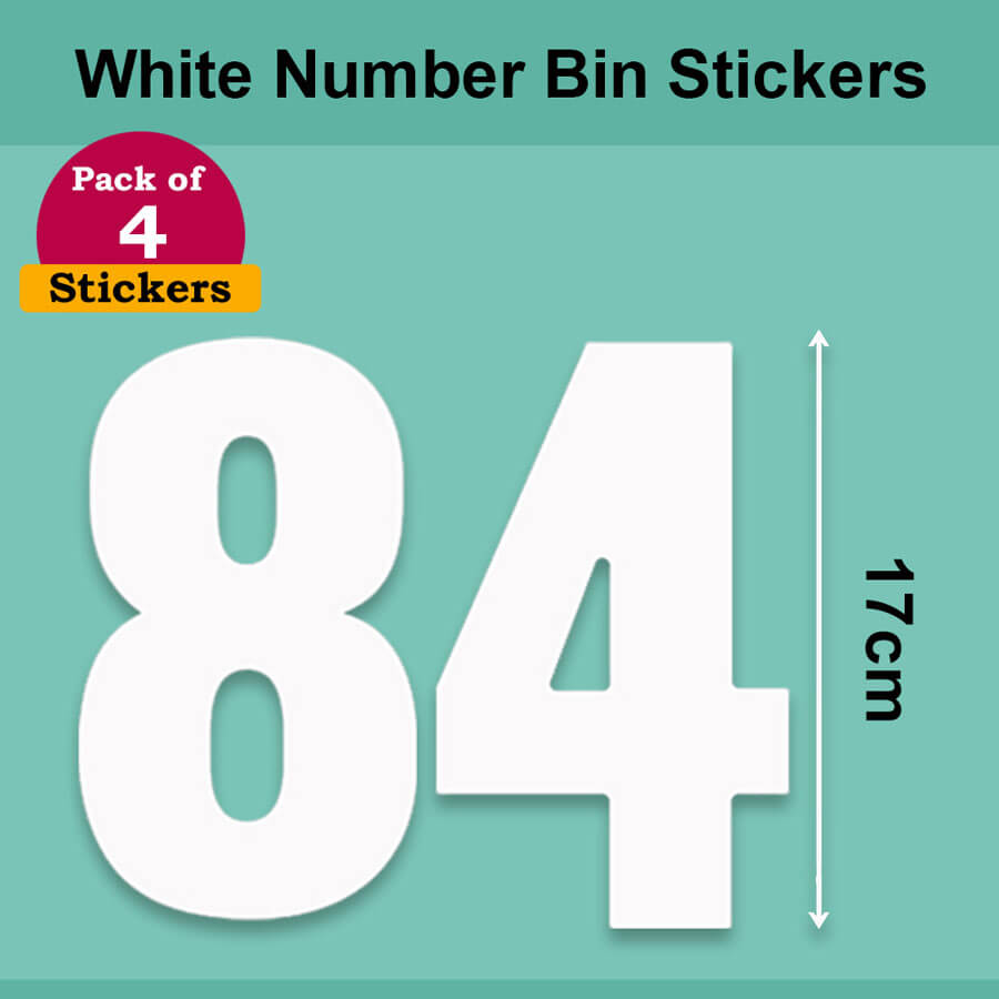 White Wheelie Bin Labels