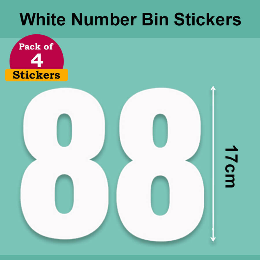 White Wheelie Bin Labels