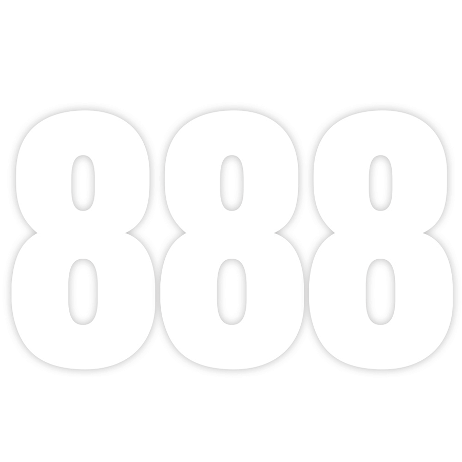 Plain White Wheelie Bin Number stickers