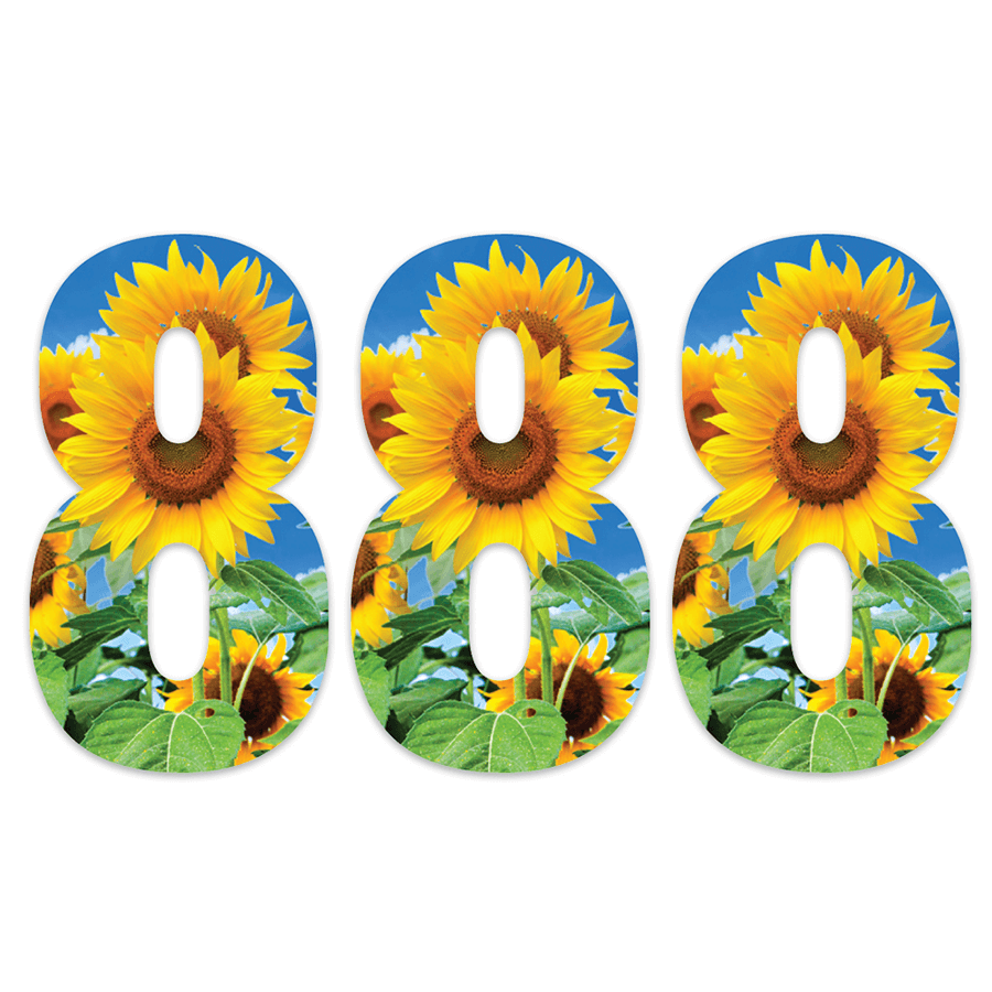 Sunflower Bin Number Stickers