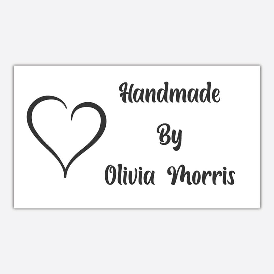 Custom Handmade with Love Elegant Stickers