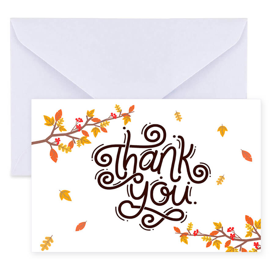 Elegant Thank You Postcards