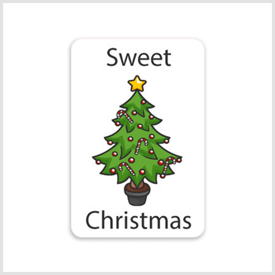 Festive rectangle stickers