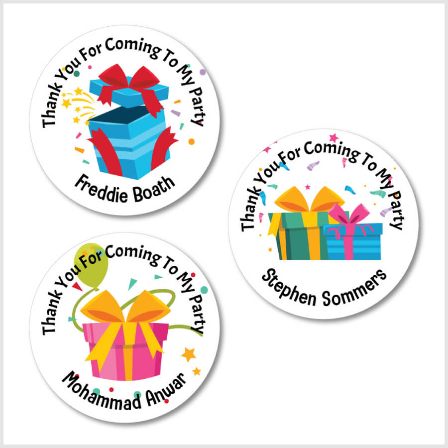 Personlised Gift Party Bag Labels