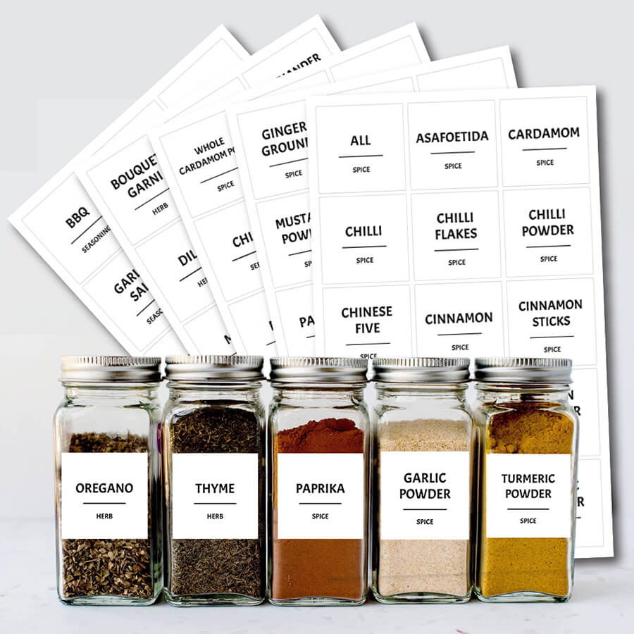 Minimalist Spice Jar Labels