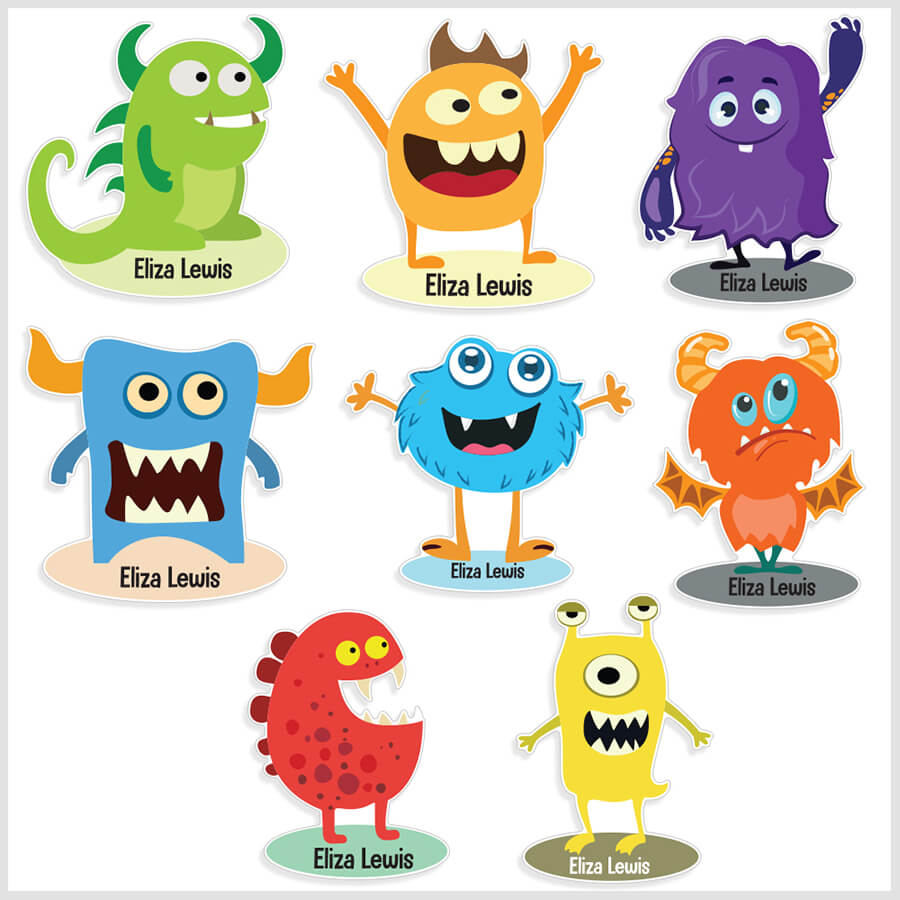 Monster Kids Labels