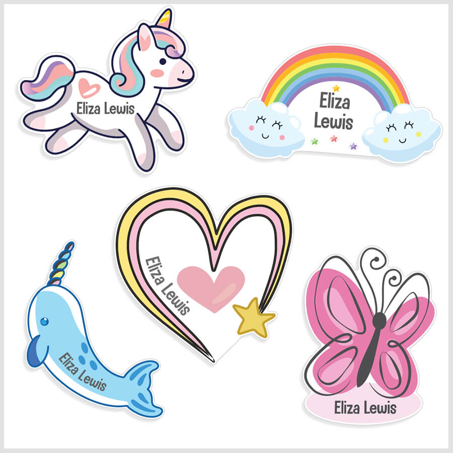 Rainbow Name Sticker