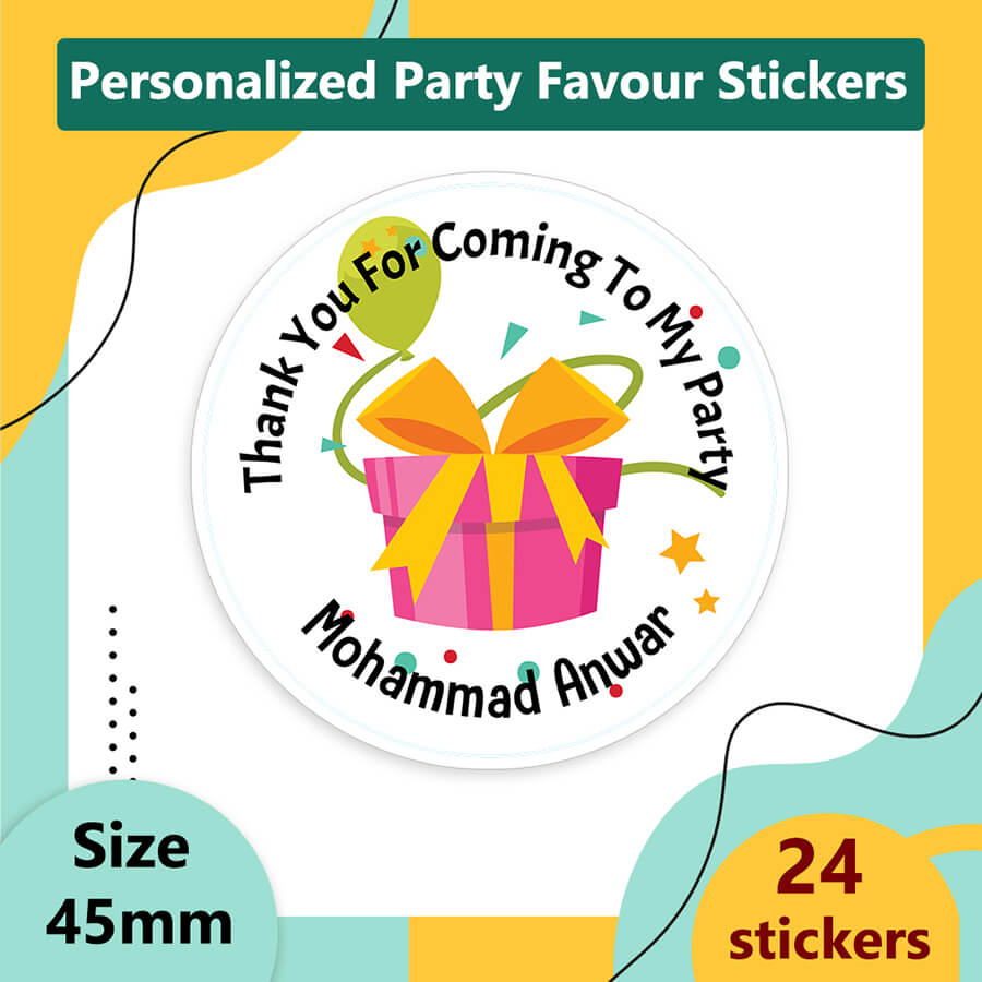 Personlised Gift Party Bag Labels