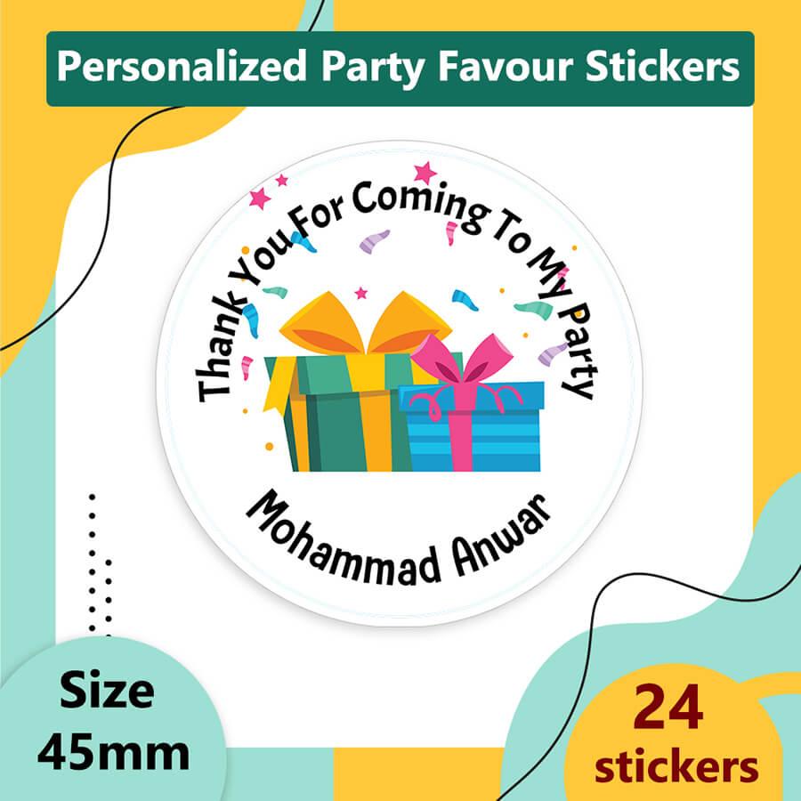 Personlised Gift Party Bag Labels