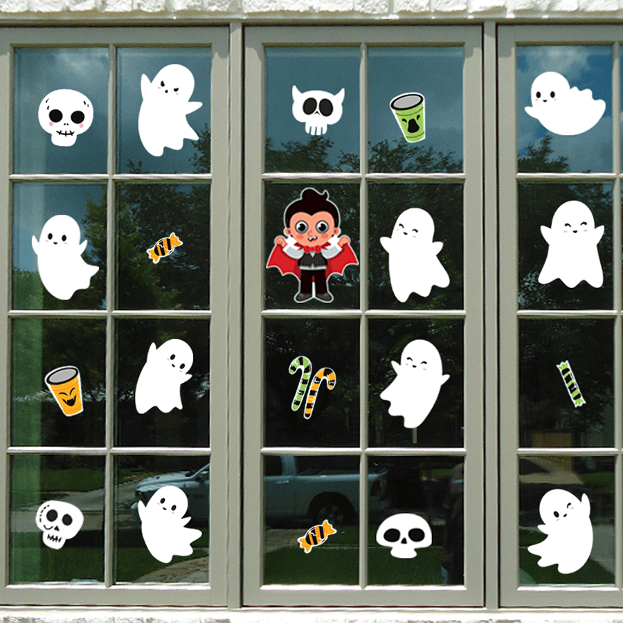 Ghost theme Halloween Window Stickers