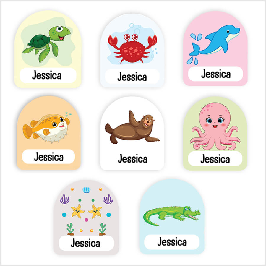 Sea animal label