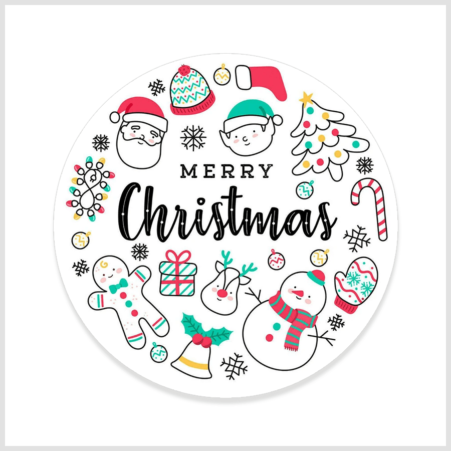 Santa Merry Christmas Sticker