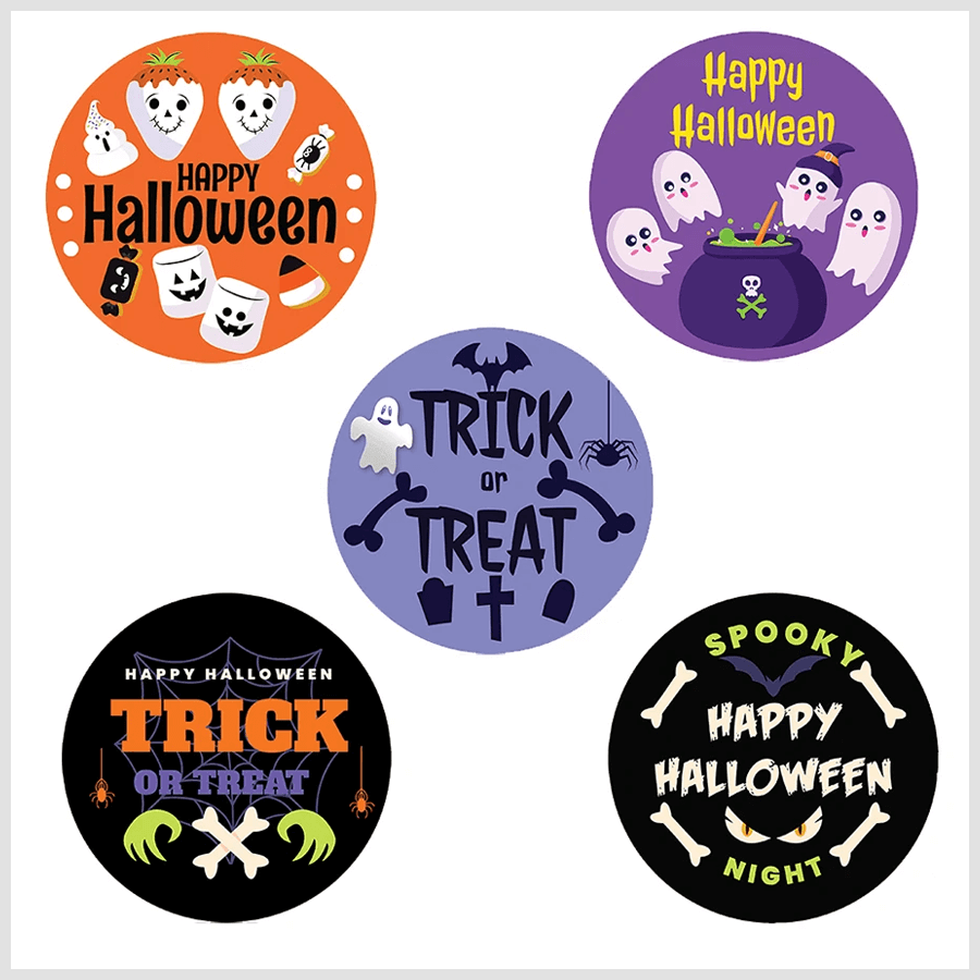 Trick or treat halloween sticker