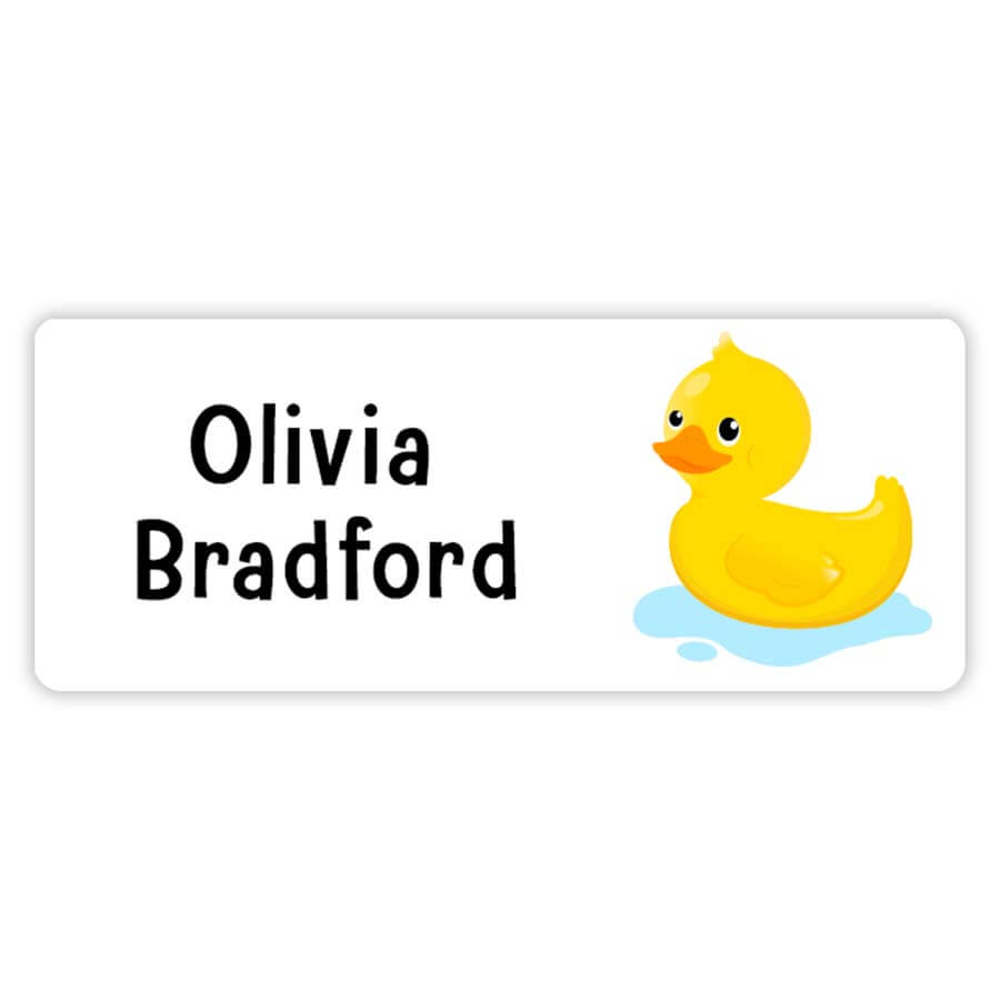 Duck name sticker