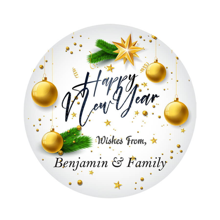 Personalised Happy New Year Stickers