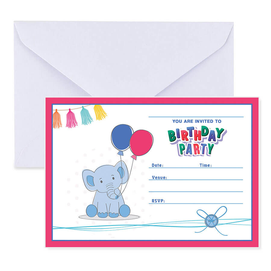 Animal Birthday Greeting Invitation Card