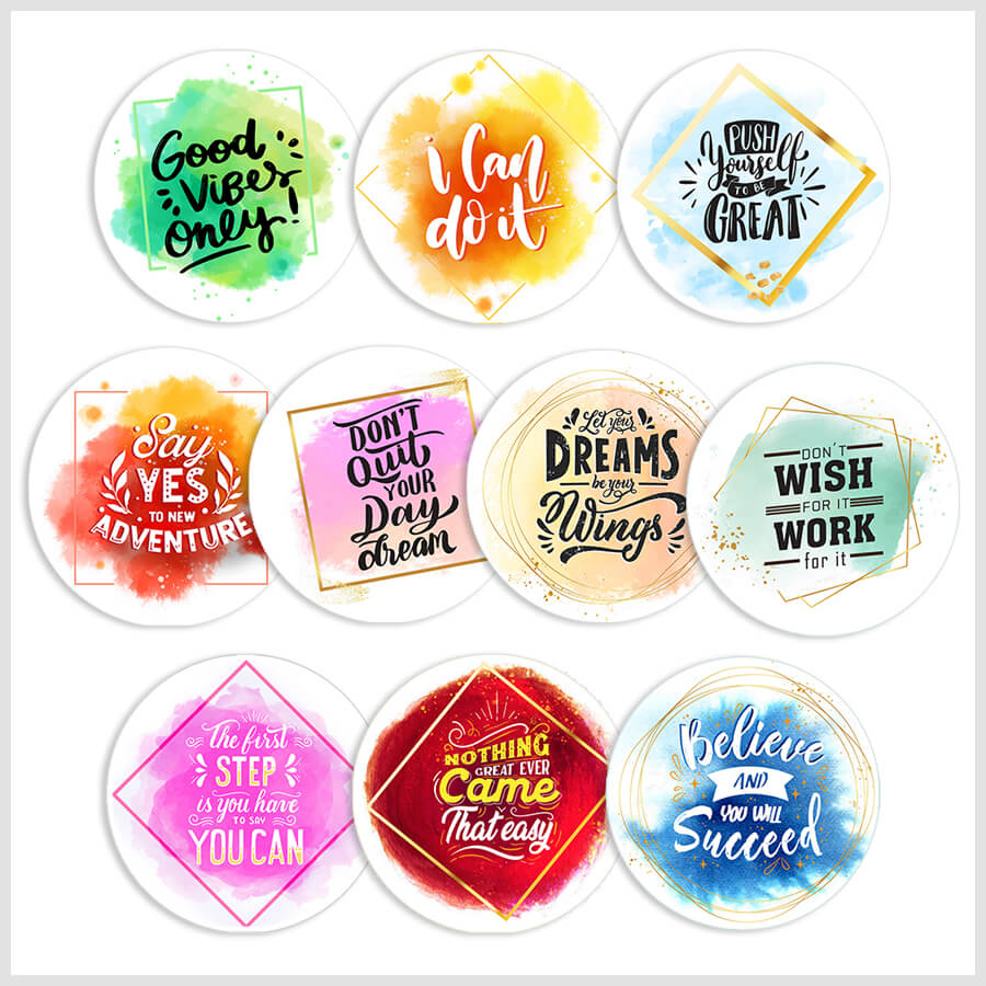 Tiny Words, Big Impact Inspirational stickers