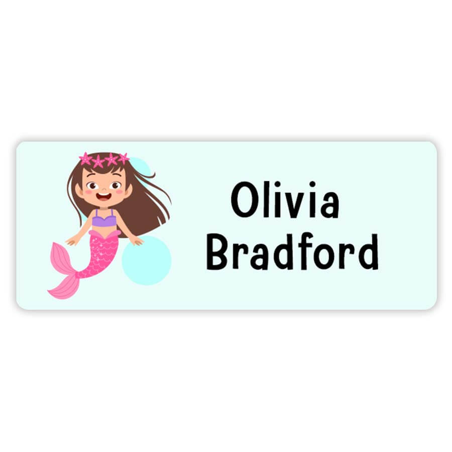 Mermaid personalised label