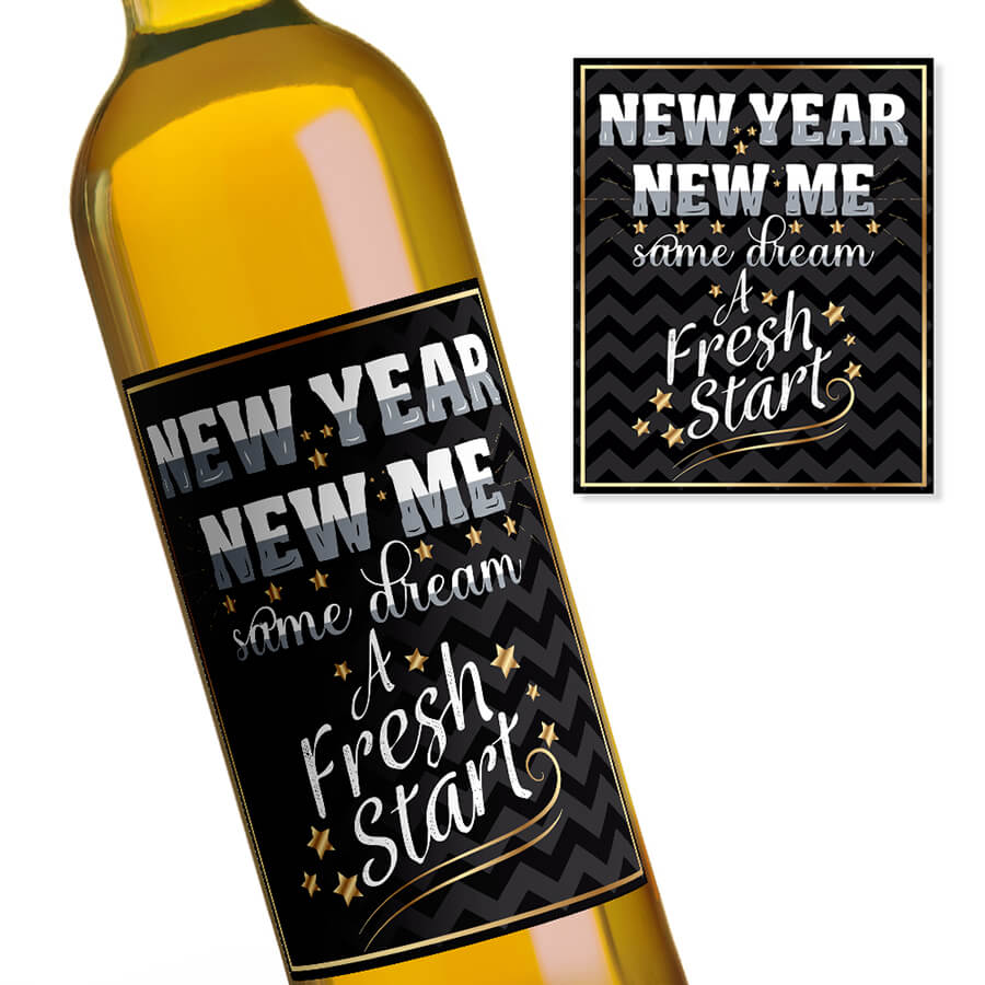 Happy New Year Wine Labels