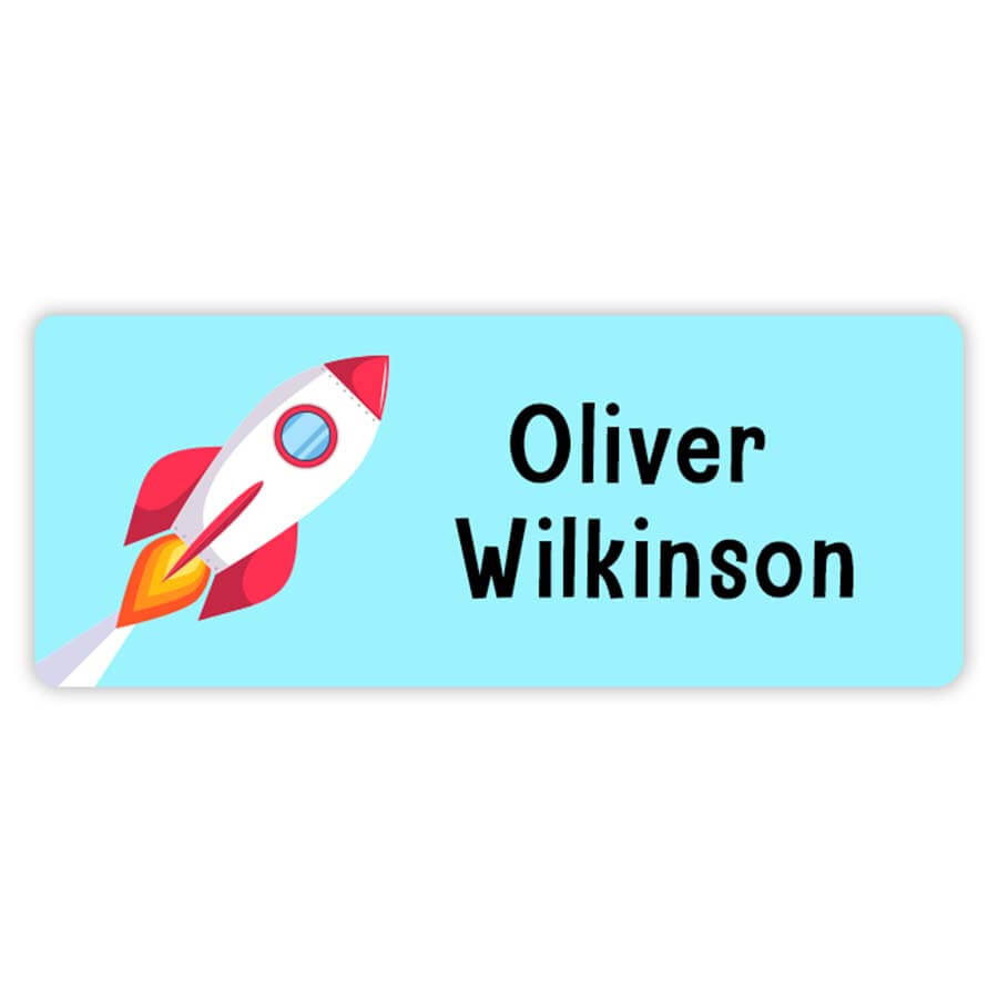 Rocket name sticker